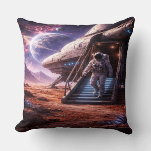 Almofada Astronauta Deixando a Nave de Pouso
