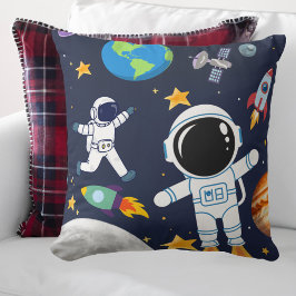 Almofada Astronauta Divertido no Espaço Sideral, Primeiro A