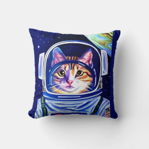 Almofada Astronauta Gato no Espaço