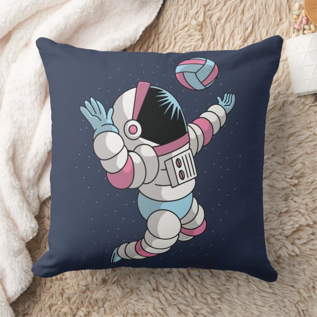 Almofada Astronauta Jogando Volei no Espaço (Cobertor)