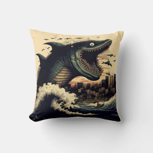 Almofada Atacando Animes de Tushi Louco (Frente)