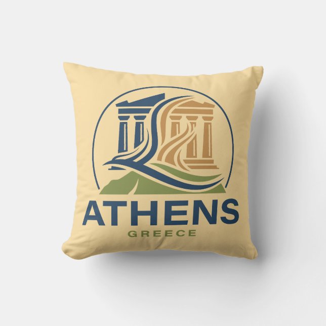 Almofada Athens Greece Acropolis Parthenon (Frente)