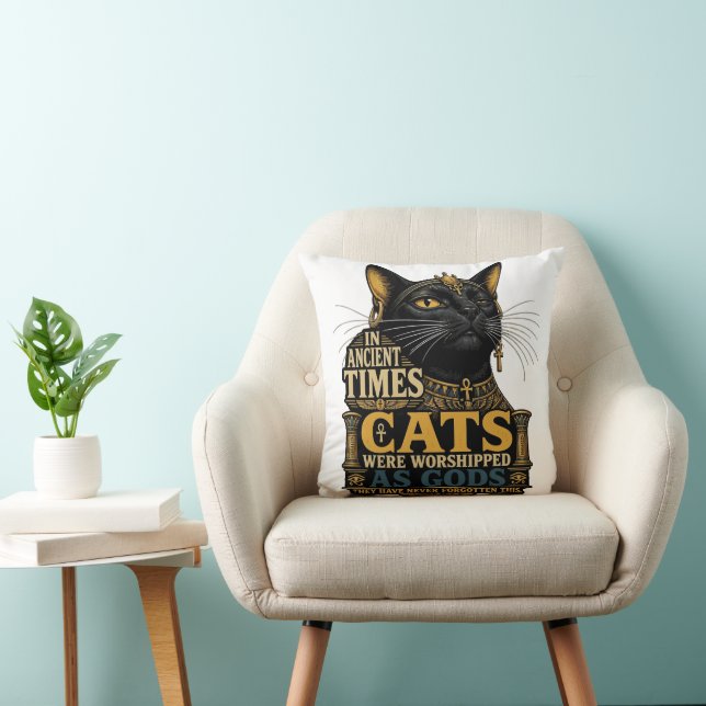 Almofada Atitude de Gato Preto Antigo (Cadeira)
