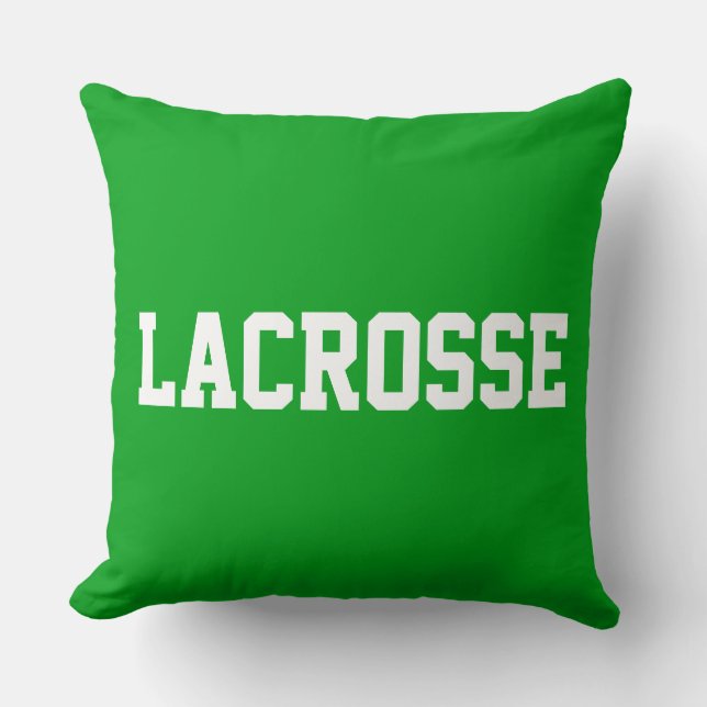 Almofada Atlético Bold Branco LACROSSE Texto Em Verde Brilh (Frente)