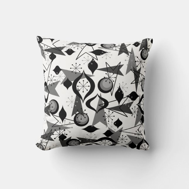 Almofada Atômico, Anos 50, Travesseiro decorativo de poliés (Frente)