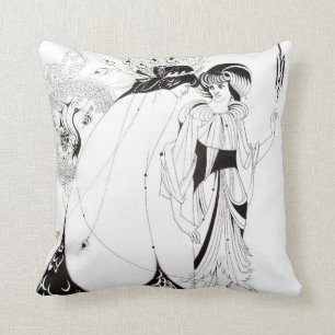 Almofada Aubrey Beardsley o travesseiro da saia do pavão