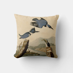 Almofada Audubon Belfisher Kingfisher Wildlife Bird
