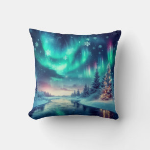 Almofada aurora borealis/Natal/Inverno