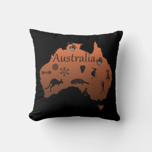 Almofada Austrália mapeia continente australiano
