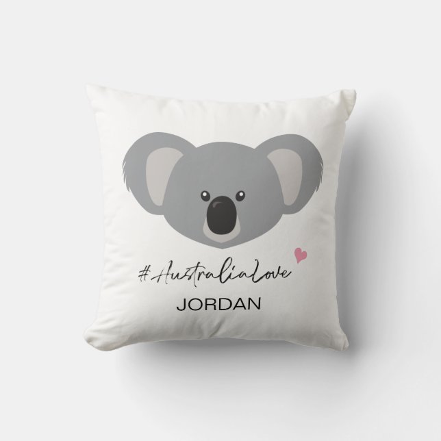Almofada Austrália Personalizada Amor Coala Bebê Fofo (Frente)