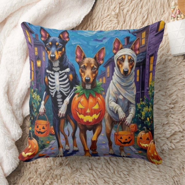Almofada Australian Kelpie Fazendo Doces ou Travessuras no  (Cobertor)