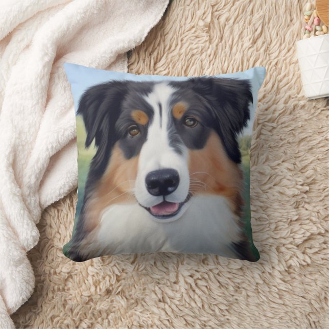 Almofada Australian Shepherd Portrait  -  (Cobertor)