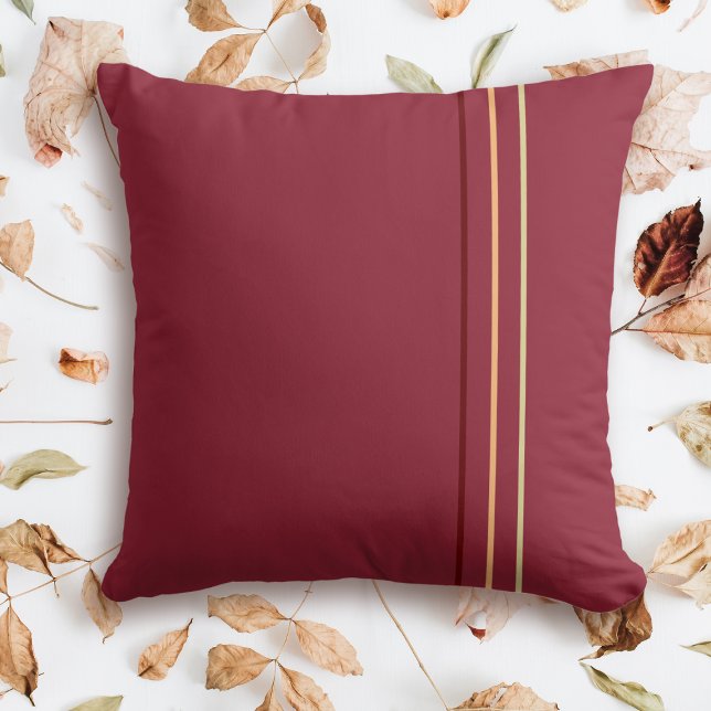 Almofada Autêntico Vermelho Escuro Minimalista (Criador carregado)