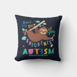Almofada Autismo Sensibilização Não deixe passar a sua sing
