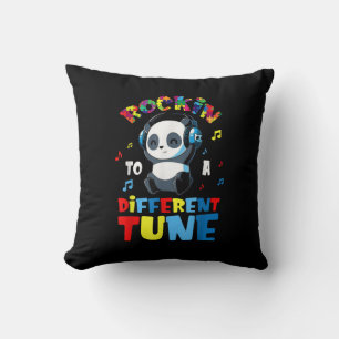 Almofada Autista Rockin A Diferente Tune Cute Panda