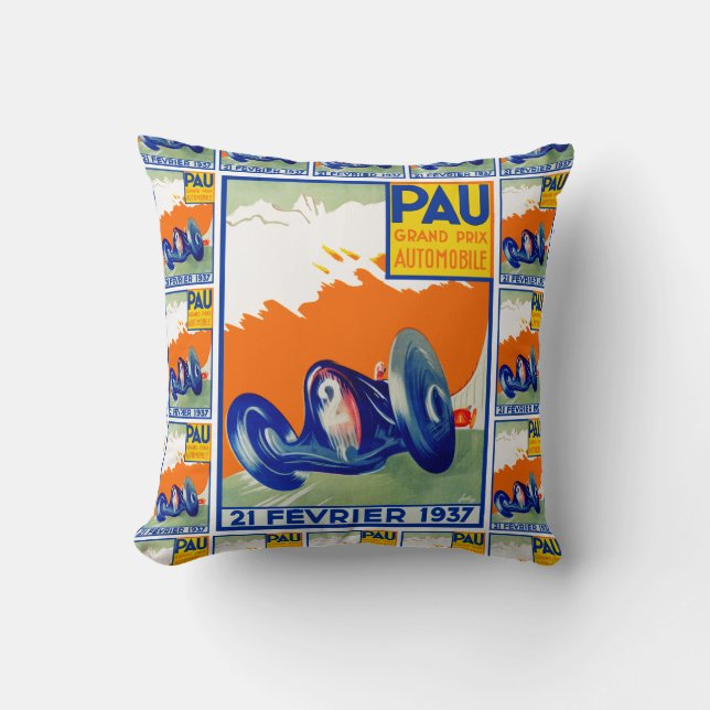 Almofada Automóvel grande de Pau de 1937 Prix (Frente)