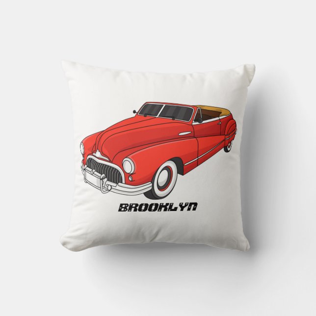 Almofada Automóvel vermelho clássico de 1948 (Frente)