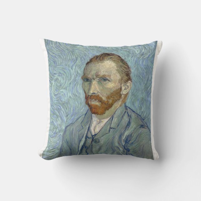 Almofada Autorretrato 1889 de Vincent van Gogh (Frente)
