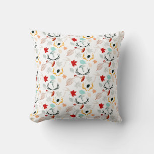 Almofada Autumn Boho Deixa Cair Na Floresta De Aquarela