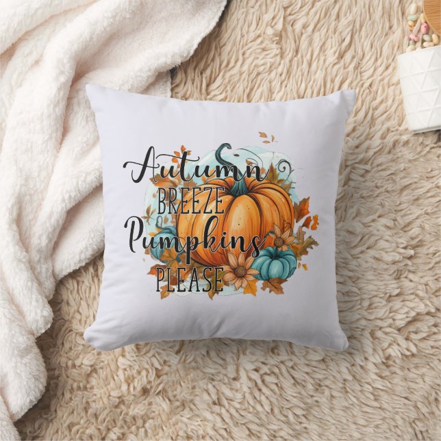 Almofada Autumn Breeze, Pumpkins Por Favor - Cozy Fall Vibe (Cobertor)