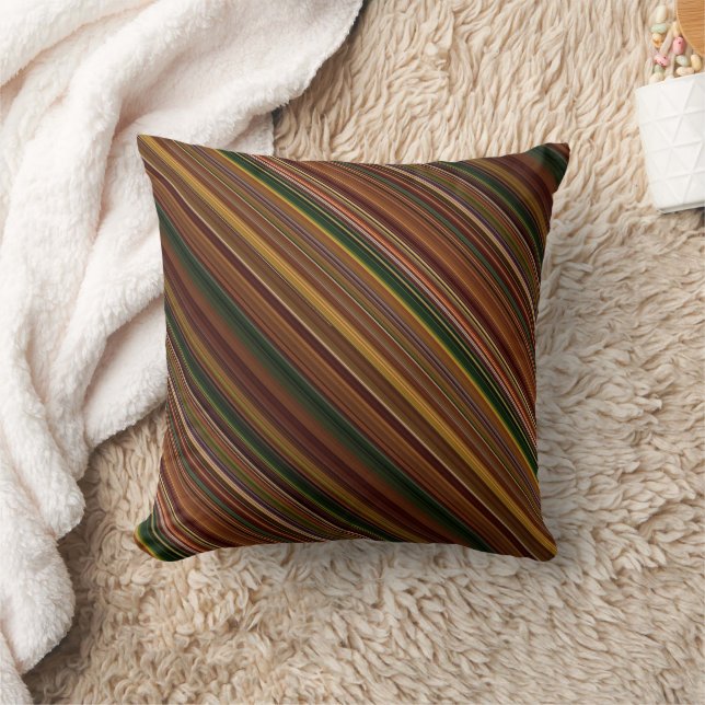 Almofada Autumn Canopy Brown e Green Strike e Xadrez (Cobertor)