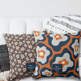 Almofada Autumn Cobalt Blues Ovos Macro Flowers Nome Person