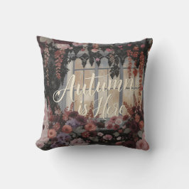 Almofada Autumn Está Aqui Uma Típica De Janela Floral