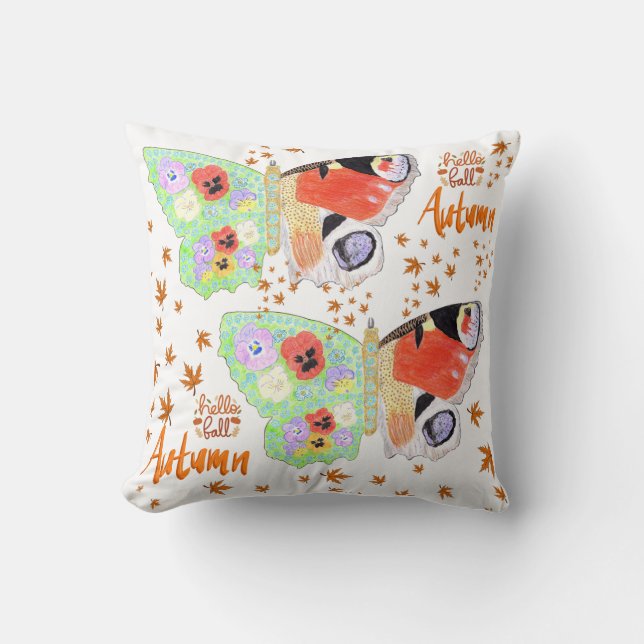 Almofada Autumn Floral Butterfly (Frente)