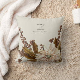 Almofada Autumn Floral Terthy Tones Watercolor Casamento ou