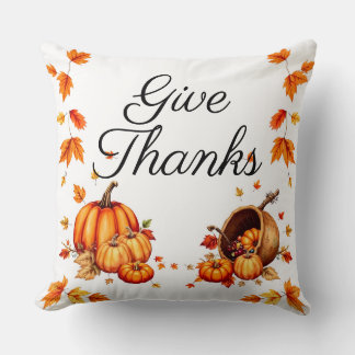 Almofada Autumn Harvest Pumpkin Throw Pillow