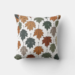 Almofada Autumn Leaf  Doodle Throw Pillow