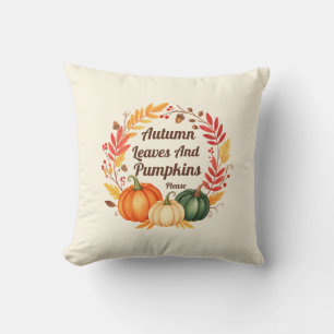 Almofada Autumn Leaves e Pumpkins - Farmhouse Russo Fall