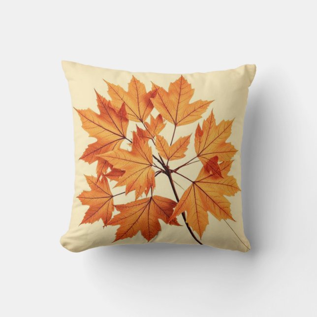 Almofada Autumn Maple Leaf Print: Fall Foliage (Frente)
