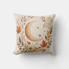 Almofada Autumn Moon Botanical Wreath Decorative Pillow