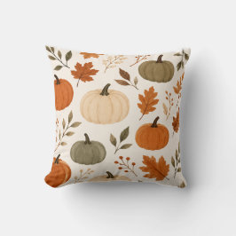 Almofada Autumn Pumpkin Pattern Decorative Throw Pillow