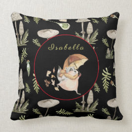 Almofada Autumn Raccoon Personalizar Texto, Cor 20"X20"