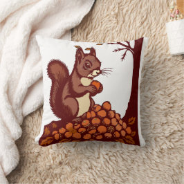 Almofada 🐿️ Autumn Squirrel Decorative Pillow