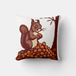 Almofada 🐿️ Autumn Squirrel Decorative Pillow