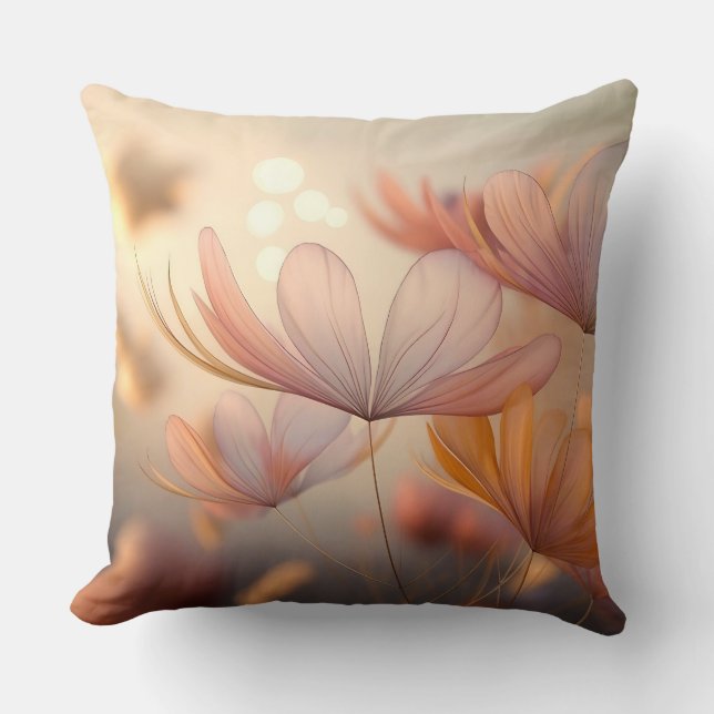 Almofada "Autumn Whisper: A Macro Symphony of Petals" (Frente)