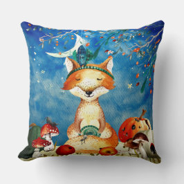 Almofada Autumn Woodland Friends Fox Forest Illustration
