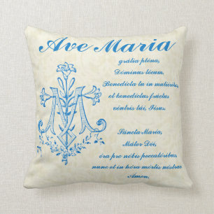 Almofada Ave Maria Oradora Religiosa Ave Maria Latina