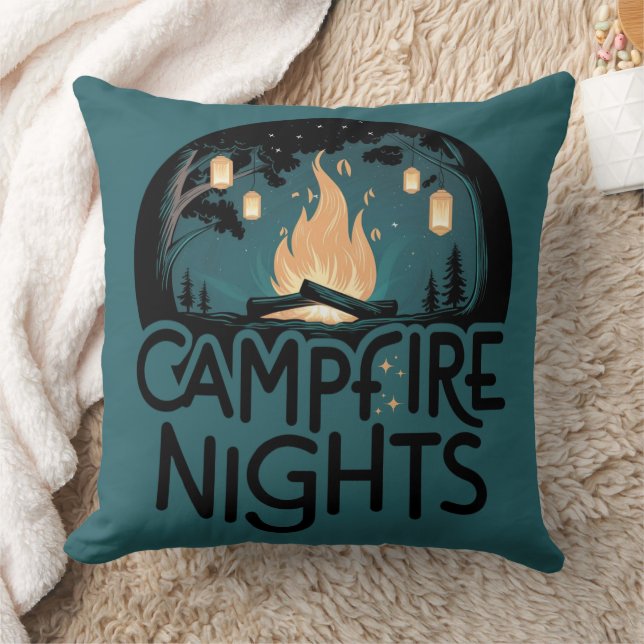 Almofada Aventura às Noites de Cozy Campfire (Cobertor)