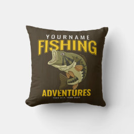 Almofada Aventuras De Pesca Personalizadas Anglas De Peixe