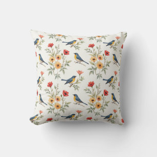 Almofada Aves e Flores