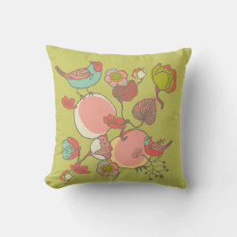 Almofada Aves, Flores e Travesseiros de Fruta