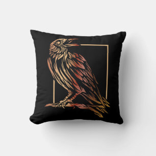 Almofada Aves - Lua Reversível e Travesseiro Raven Negro