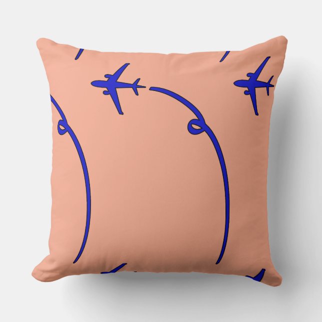 Almofada Avião com Pêssego de Trilha de Ar (Frente)
