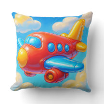 Avião de desenho animado fofo