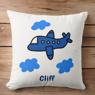 Almofada Avião entre Nuvens Personalizado / Aviação Infanti