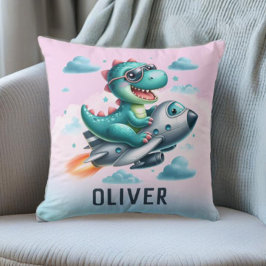 Almofada Avião Voador Dinossauro Trex Fofo